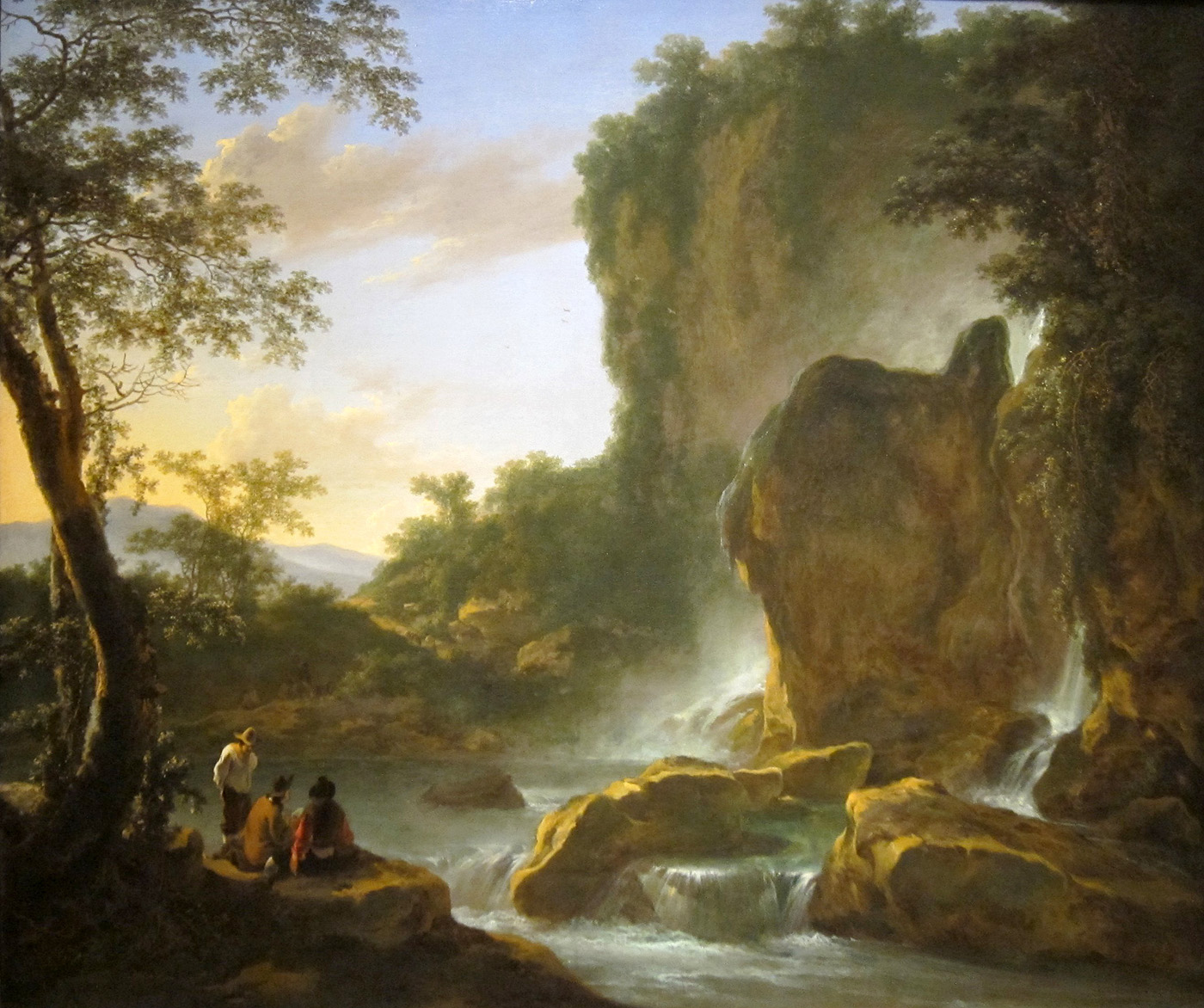 italianate landscape with an artist sketching from nature[